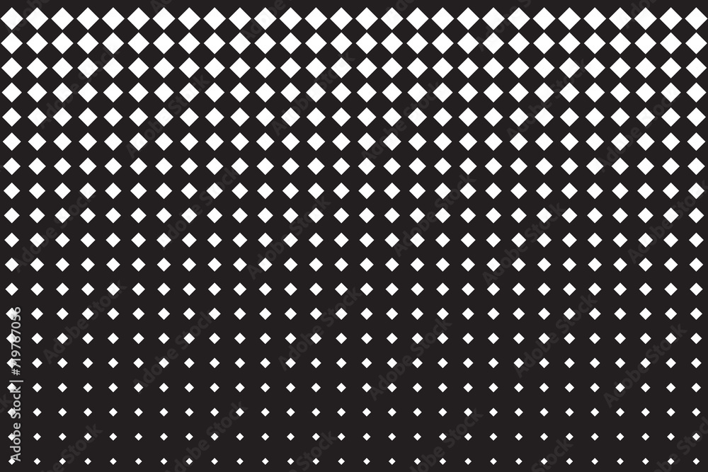 Pop art background vector. Design rhombus halftone effect gradient white on black background. Design print for illustration, textile, baner, cloth, cover, card, background, wallpaper. Set 1 Pop art background vector. Design rhombus halftone effect gradient white on black background. Design print for illustration, textile, baner, cloth, cover, card, background, wallpaper. Set 1
