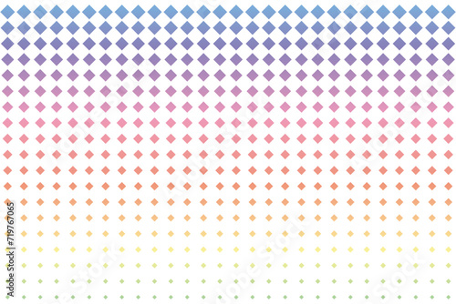 Pop art background vector. Design rhombus halftone effect gradient spectrum on white background. Design print for illustration, textile, baner, cloth, cover, card, background, wallpaper. Set 2