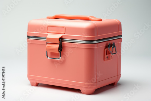 Cooler bag in trendy color. Background with selective focus and copy space