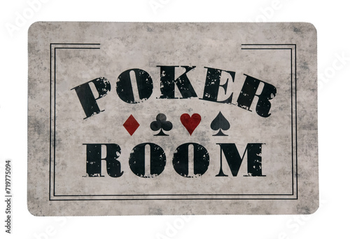 Poker Room Sign, PNG