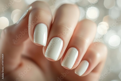 elegant white nail polish adds sophistication to your style  Generative AI