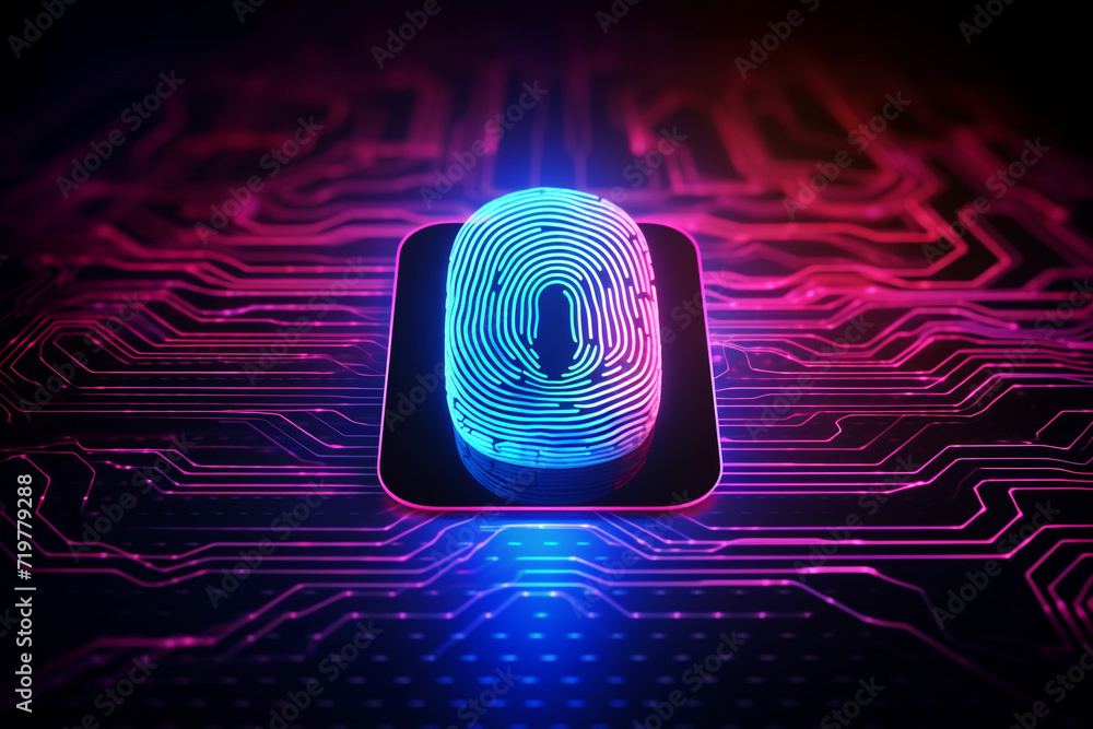 fingerprint security system, concept of protecting personal data fingerprint security system, concept of protecting personal data