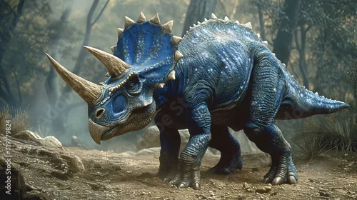 Fototapeta Triceratops dinosaur 3D render