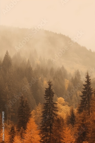 aerial view forest autumn peaceful landscape freedom scene beautiful nature wallpaper photo