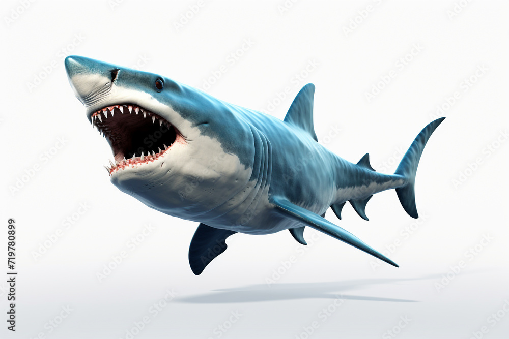 shark animal on white background shark animal on white background