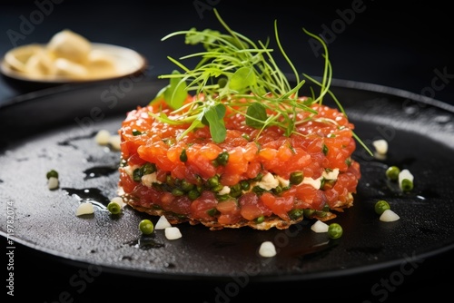 Salmon tartare with capers