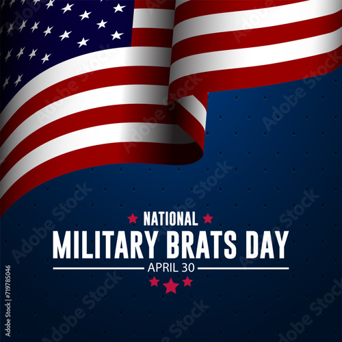 National Military Brats Day Background Vector Illustration