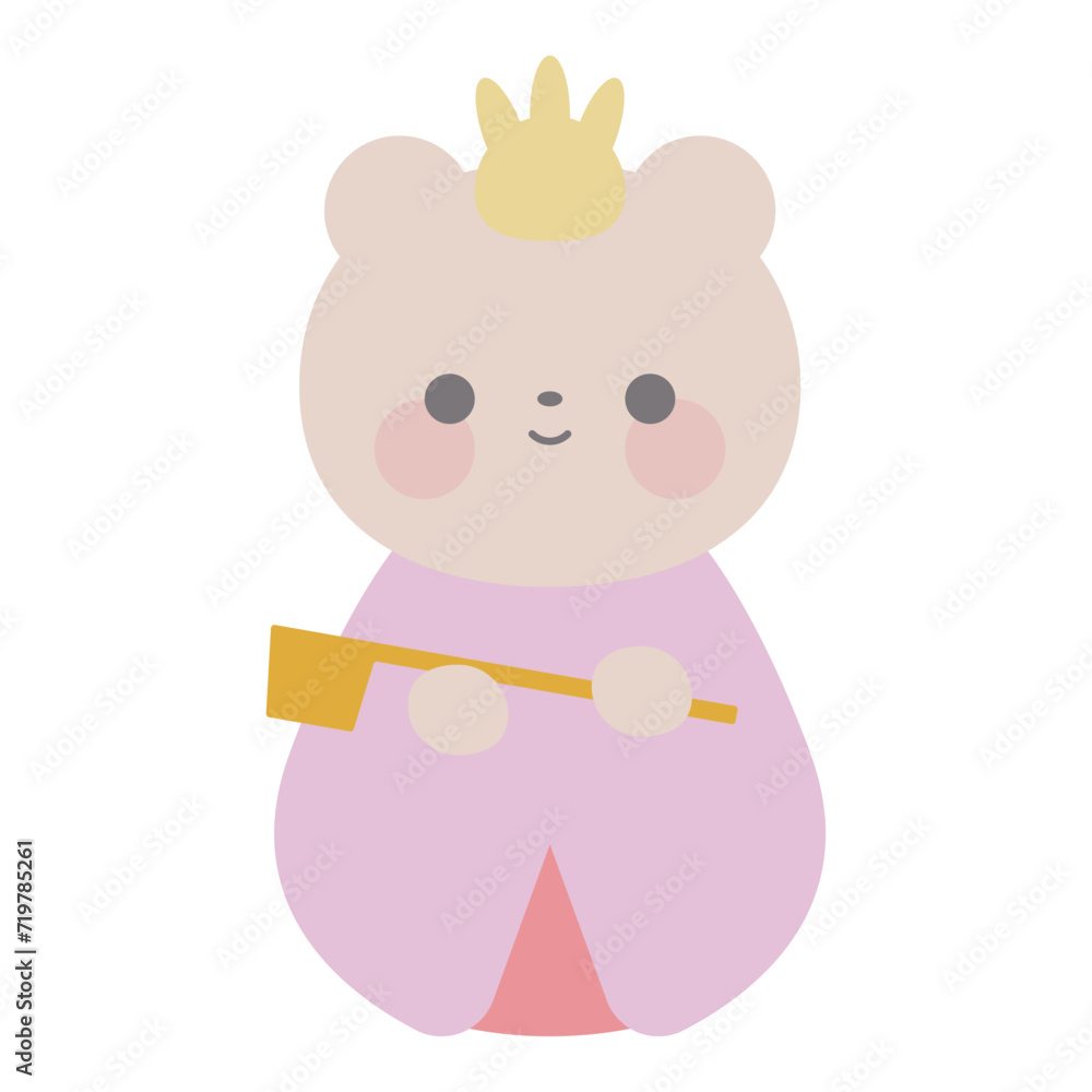 くまのひな人形のイラスト くまのひな人形のイラスト