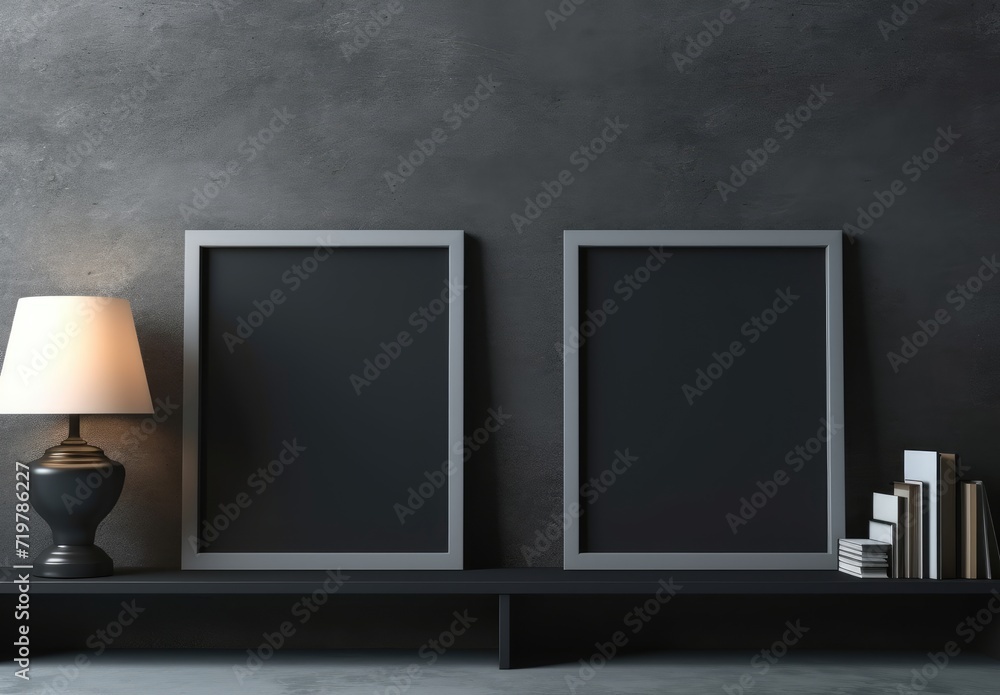 two Blank empty frame poster mockup portfolio living room presentation furniture living room two Blank empty frame poster mockup portfolio living room presentation furniture living room