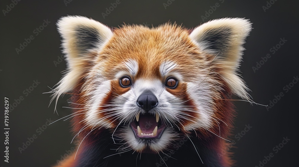 Fototapeta premium red panda close up