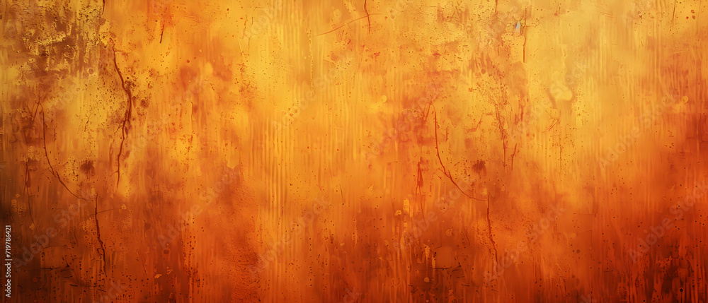 Vibrant Painting of Orange and Yellow Colors on a Wall