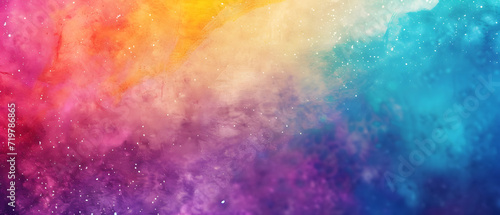 Vibrant Multicolored Background With Space and Stars