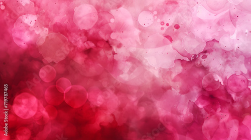 Vibrant Pink and Red Bubbles on a Textured Background