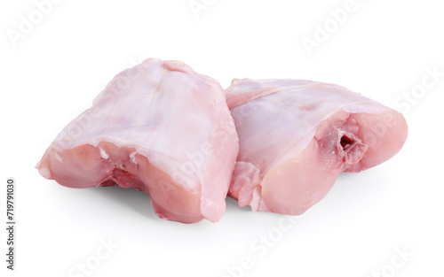 Fresh raw rabbit meat isolated on white