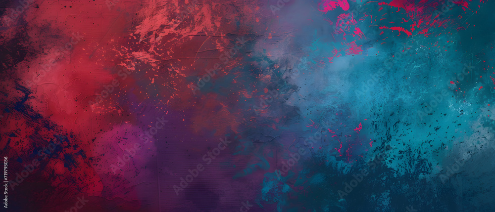 Abstract Painting With Red, Blue, and Purple Colors Abstract Painting With Red, Blue, and Purple Colors