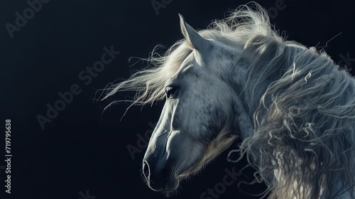 white horse portrait © Brian