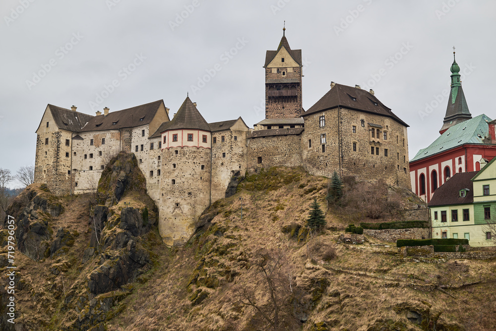 Loket Castle, a 12th-century gothic castle in the Karlovy Vary Region in Czech Republic.Loket Castle a 12th-century gothic castle in the Karlovy Vary Region in Czech Republic.