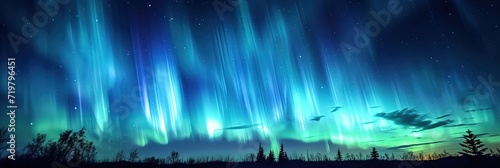 aurora borealis landscape northern lights in the sky