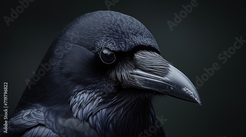 black raven isolated on black raven