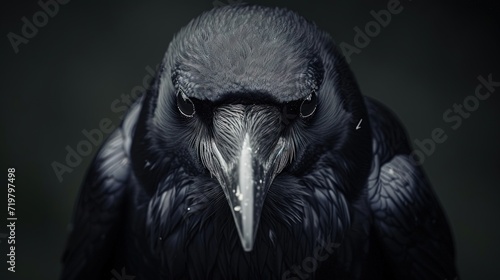 black raven isolated on black raven