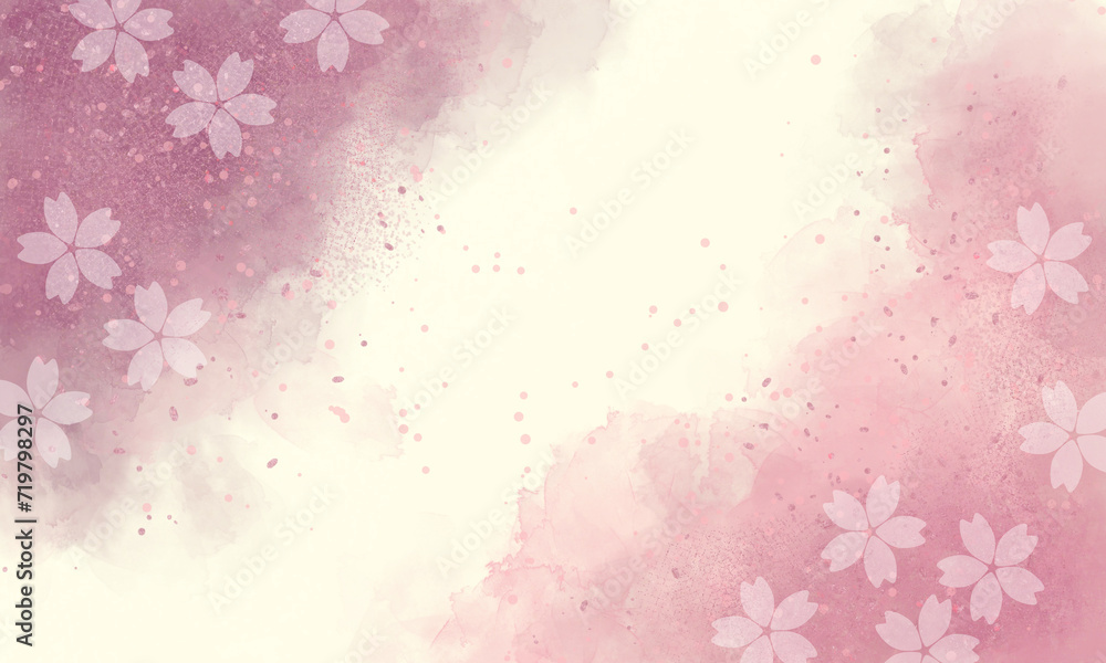 ピンクの桜の和背景