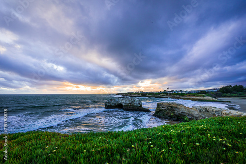 Cloudy sunset by West Cliff, Santa Cruz