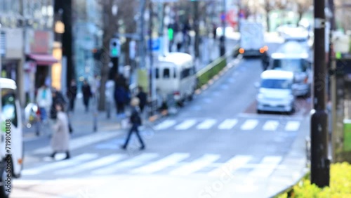 原宿駅前の道路　ぼかし　イメージ