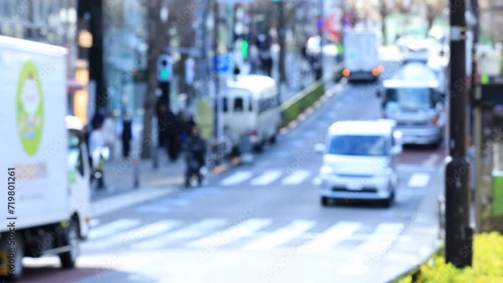 原宿駅前の道路 ぼかし イメージ 原宿駅前の道路 ぼかし イメージ