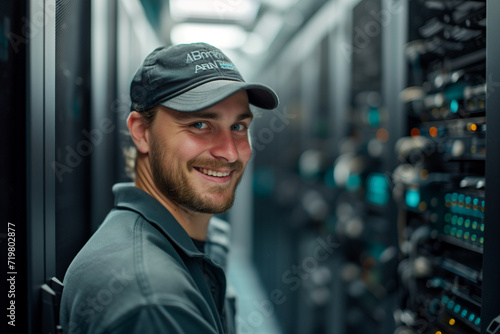 Data Engineer working with supercomputer