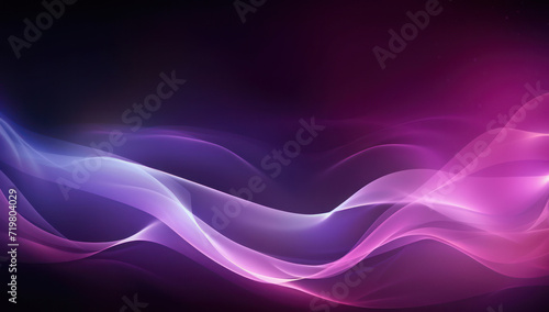 Abstract Bright Purple Light: A Futuristic, Modern Blue Digital Line Concept, Shiny Wave on Dark Background - Shimmering Shape Design.