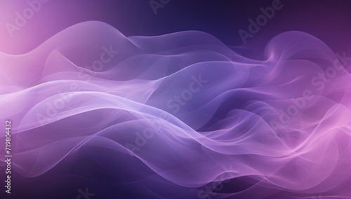Abstract Futuristic Wave  Digital Shapes in Blue  a Background Illustration of Light Patterns in Purple and Lines of Technology.