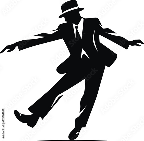 Male Tap Dancer Silhouette Capturing the Essence of Rhythmic Dance