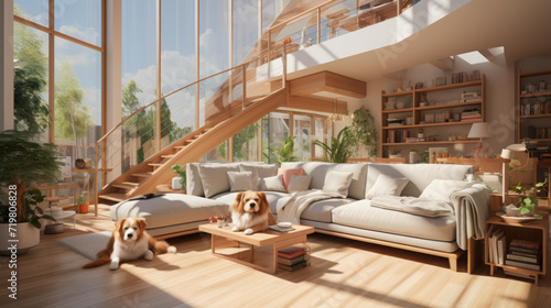 Stylish and Inviting Interiors with Exceptional Furniture Choices, generative AI