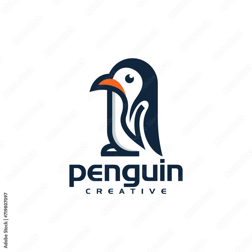 Obraz premium Penguin Logo Vector Design