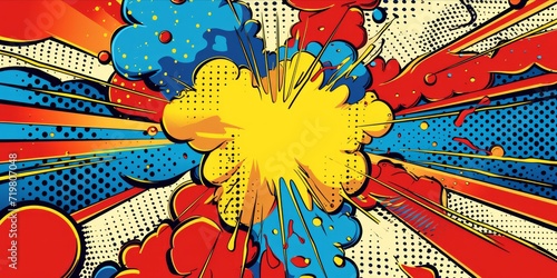 Explosion cloud in pop art style