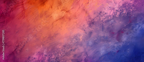 Abstract Painting of a Rainbow Colored Sky
