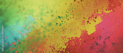 Multicolored Background With Paint Splatters © Daniel