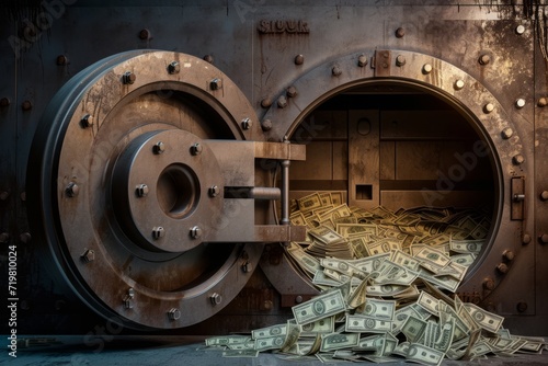 Vault overflowing with cash