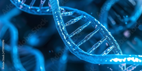 Wallpaper Mural DNA double helix structure with a blue glow Torontodigital.ca