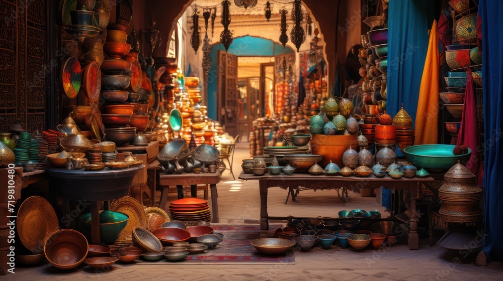 Traditional market for Middle Eastern handicrafts