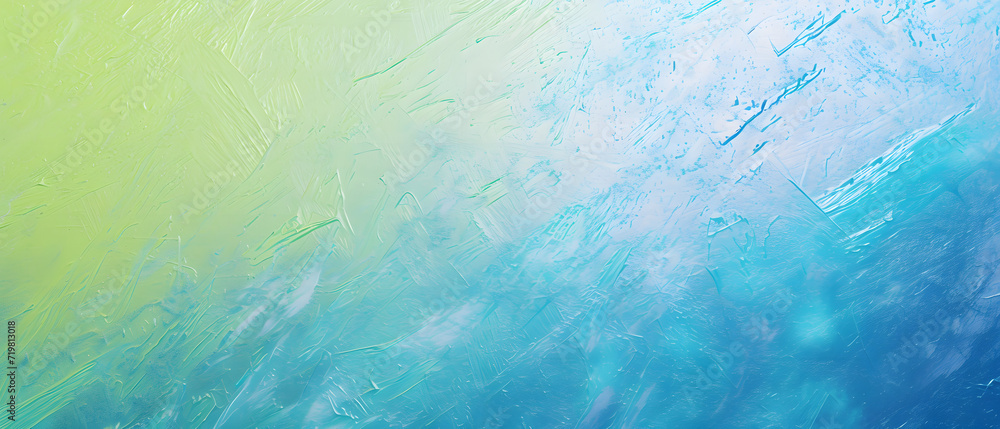 Abstract Painting Featuring Blue and Green Colors