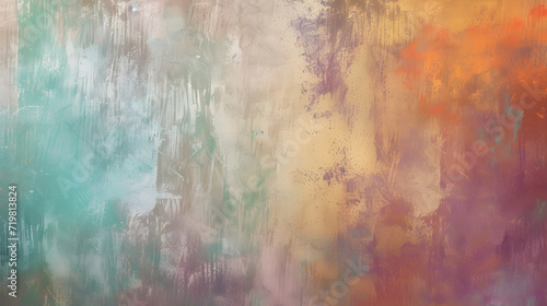 Abstract Painting of Multicolored Paint on a Wall