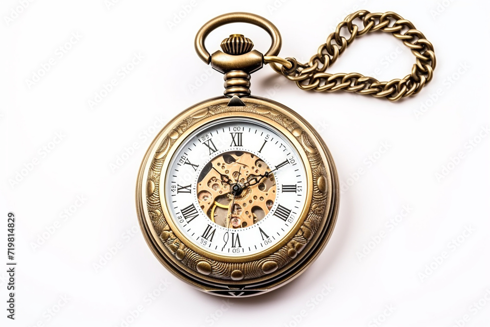 antique pocket watch isolated on white background antique pocket watch isolated on white background