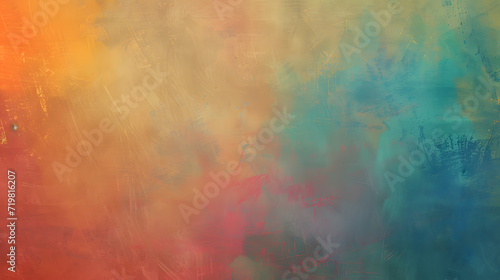 Abstract Painting of Multicolored Clouds in the Sky