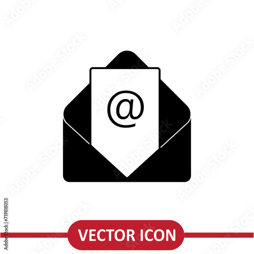 Email Icon. Envelope or Message sign , simple flat illustration for Websites, Presentation on white background..eps