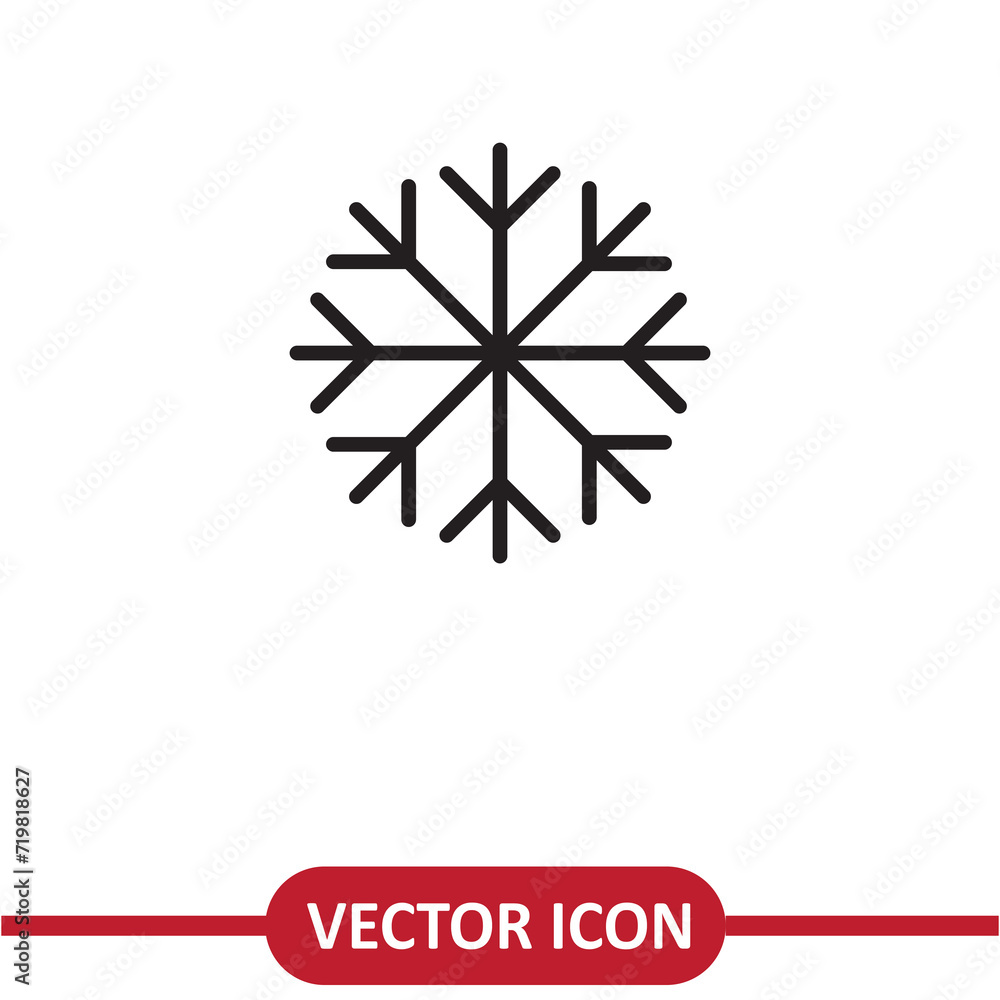 Snowflake Icon. Weather sign Simple Vector Sign on white background..eps Snowflake Icon. Weather sign Simple Vector Sign on white background..eps