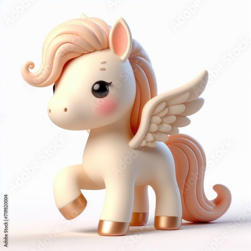 cute winged unicorn toy, magical pegasus figurine © grocery store design