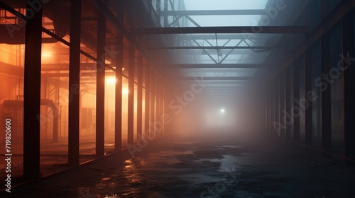 Through the mist uncanny images of smokeshrouded abandoned factories