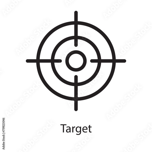  Target icon. simple flat target icon. Web design, apps, on white background..eps