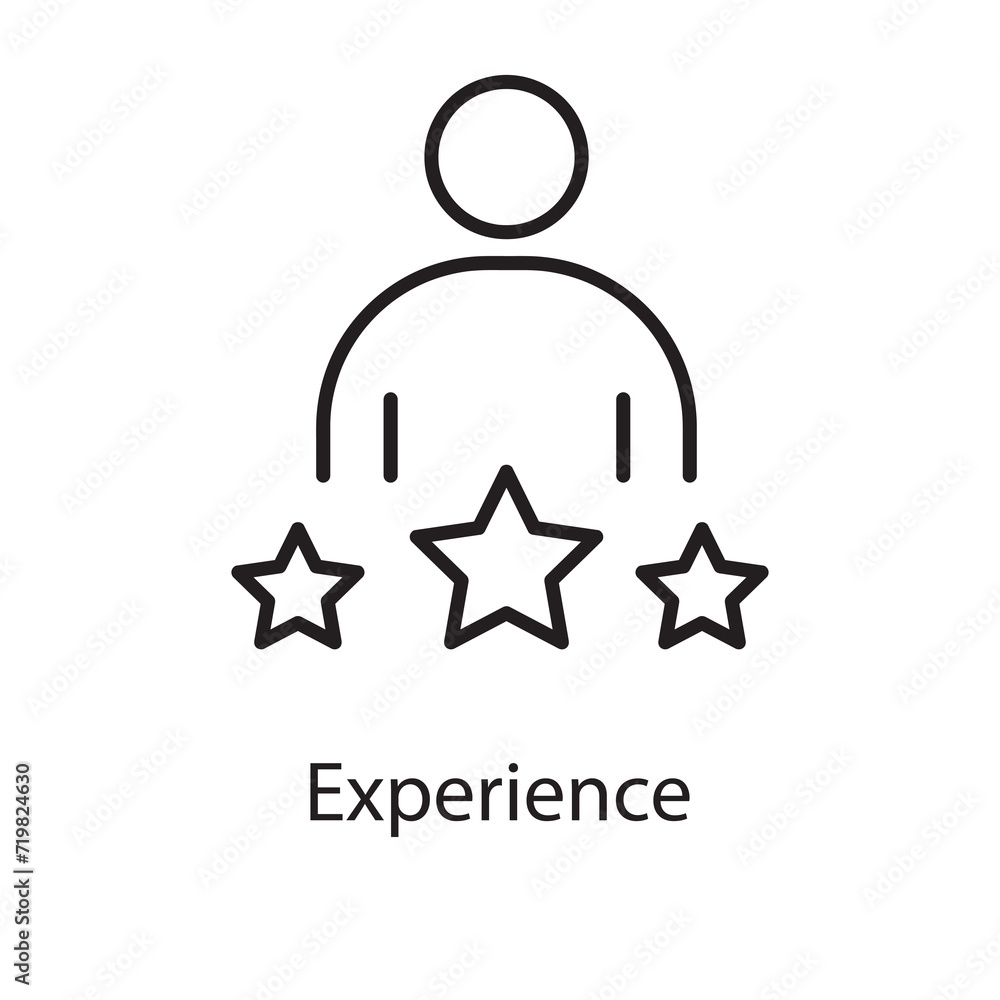 Experience icon. liner flat Experience icon for web and app simple illustration on white background..eps Experience icon. liner flat Experience icon for web and app simple illustration on white background..eps